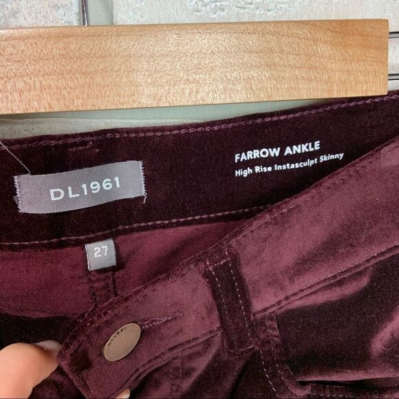 DL1961 Farrow Ankle Hi Rise Velvet Skinny Q20 - Picture 5 of 9